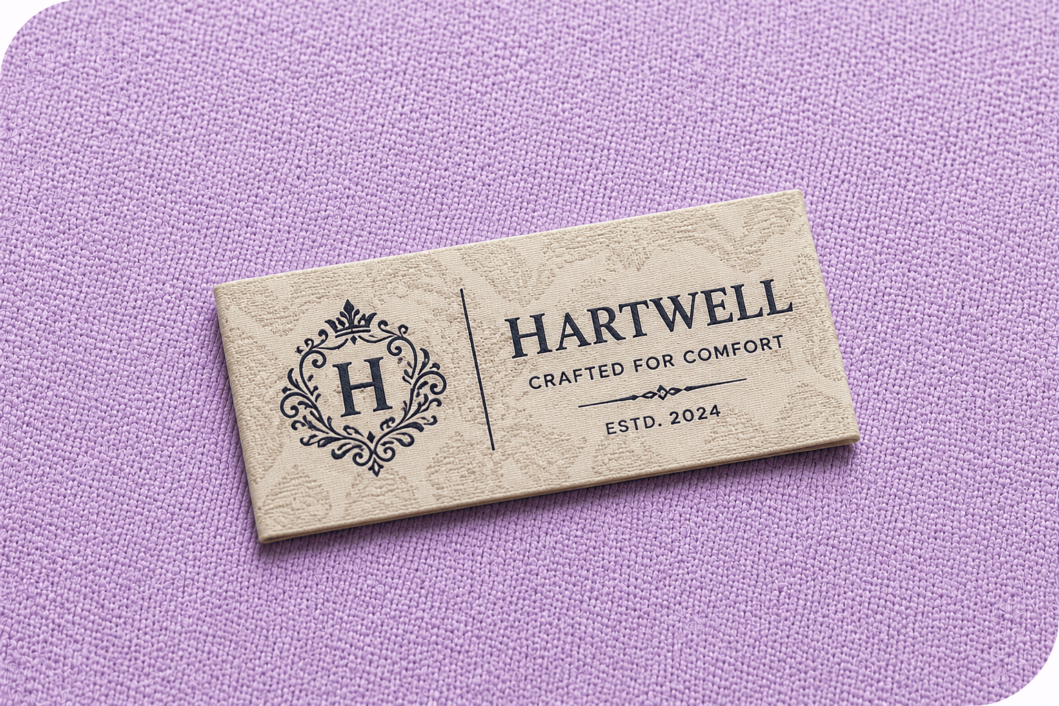 Printed Damask Labels